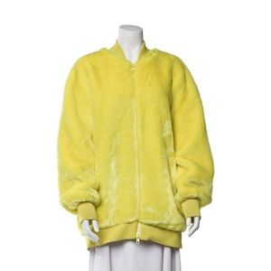 Small Tibi Yellow Faux Fur